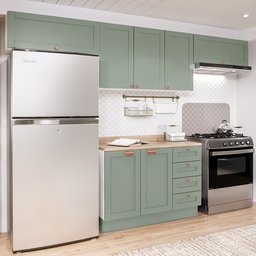 Cozinha Modulada 4 Peças com 3 Aéreos e Balcão 120cm Arizona CabeCasa MadeiraMadeira - 2