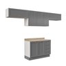Cozinha Modulada 4 Peças com 3 Aéreos e Balcão 120cm Arizona CabeCasa MadeiraOriginals - 3