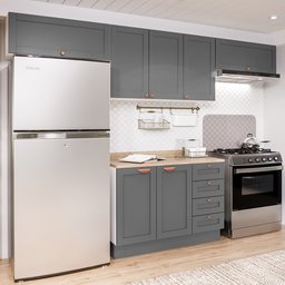 Cozinha Modulada 4 Peças com 3 Aéreos e Balcão 120cm Arizona CabeCasa MadeiraMadeira - 2