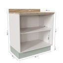 Ver mais imagens de Cozinha Planejada 4 Peças com 2 Aéreos e 2 Balcões Arizona CabeCasa MadeiraOriginals Verde/Menta