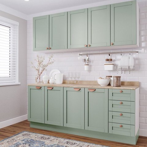 Cozinha Modulada 4 Peças com 2 Aéreos e 2 Balcões Arizona CabeCasa MadeiraOriginals