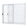 janela veneziana quarto alumínio 100x150 3fls C/grade branco - 1