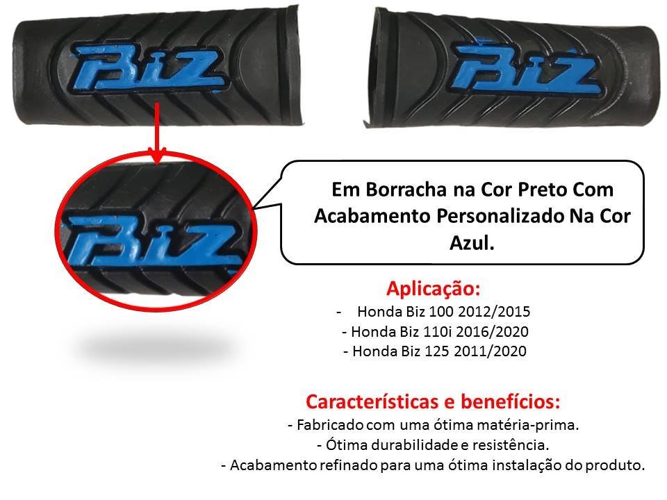 Borracha Pedal de Estribo Azul Biz 100 110 125 - 3
