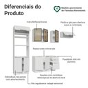 Ver imagem 3 de Cozinha Completa Stella 9 Portas 3 Gavetas MDP 270cm Branca Madesa