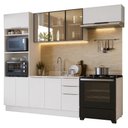 Ver imagem 2 de Cozinha Completa Stella 9 Portas 3 Gavetas MDP 270cm Branca Madesa