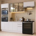 Ver imagem 1 de Cozinha Completa Stella 9 Portas 3 Gavetas MDP 270cm Branca Madesa