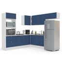 Ver imagem 6 de Cozinha Completa Modulada 8 Peças com Rodapé Pérola Yescasa Branco/Azul