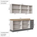 Ver imagem 4 de Cozinha Modulada 4 Peças com 2 Aéreos e 2 Balcões Arizona CabeCasa MadeiraOriginals