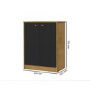 Ver imagem 3 de Armário para Escritório Baixo 2 Portas Office Marrom