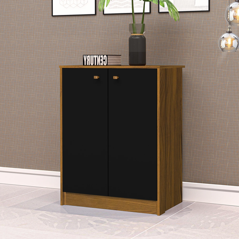 Armário para Escritório Baixo 2 Portas Office Marrom