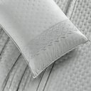 Ver imagem 2 de Kit Cobre Leito Colcha Bouclê King Laise Bordada Micropercal 200 Fios 3 Peças - Cinza Geada