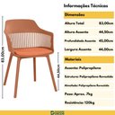 Ver imagem 3 de Kit 6 Cadeiras de Jantar Estofada Marcela - Marrom