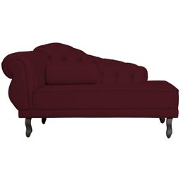 Recamier Larissa Lado Direito 1,20 Cm Veludo Bordô - Montanaris Decor - 3