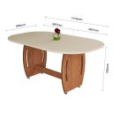 Ver imagem 5 de Mesa de Jantar 4 Lugares Oval Montagem com Encaixe Invisível