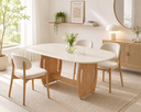 Ver imagem 1 de Mesa de Jantar 4 Lugares Oval Montagem com Encaixe Invisível