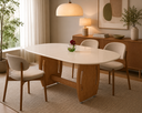Ver imagem 4 de Mesa de Jantar 4 Lugares Oval Montagem com Encaixe Invisível