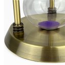 Ver imagem 3 de Ampulheta Decorativa 30 Minutos em Metal Tamanho Médio 22,5 cm - Roxa