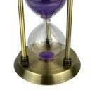 Ver imagem 4 de Ampulheta Decorativa 30 Minutos em Metal Tamanho Médio 22,5 cm - Roxa