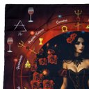 Ver imagem 3 de Toalha em Tecido da Pomba Gira para Jogo Cartas 70x70cm