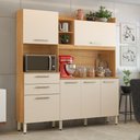 Ver imagem 1 de Armário de Cozinha 6 Portas 2 Gavetas Select Cinamon Touch Off White Demóbile