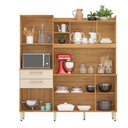 Ver imagem 3 de Armário de Cozinha 6 Portas 2 Gavetas Select Cinamon Touch Off White Demóbile