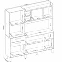 Ver imagem 2 de Armário de Cozinha 6 Portas 2 Gavetas Select Cinamon Touch Off White Demóbile