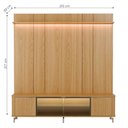 Ver imagem 5 de Rack com Painel para TV até 85" 1 Prateleira 1 Porta Vidro Reflecta e LED Neon Float 215cm –