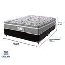 Ver imagem 3 de Cama Box e Colchão Evolution Molas Ensacadas Viúvo Probel: Preto