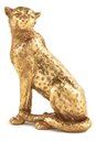 Ver imagem 1 de Decoraçao Escultura Leopardo Polirresina Dourado Mart 12441