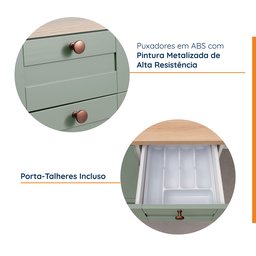 Cozinha Modulada 2 Peças com Balcão e Armário Aéreo Arizona CabeCasa MadeiraMadeira - 7