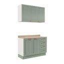 Ver imagem 3 de Cozinha Modulada 2 Peças com Balcão e Armário Aéreo Arizona CabeCasa MadeiraOriginals