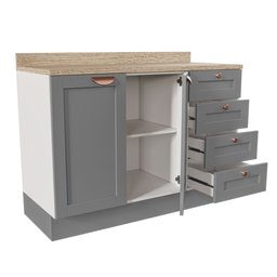 Cozinha Modulada 2 Peças com Balcão e Armário Aéreo Arizona CabeCasa MadeiraMadeira - 16