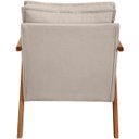 Ver imagem 4 de Kit 2 Poltronas Decorativa para Sala Recepção Escritório Consultório Shine Madeira Maciça Suede