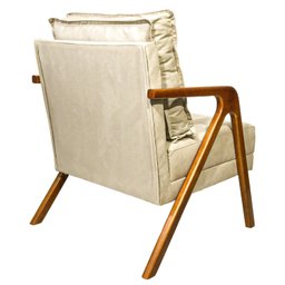 KIT 2 POLTRONAS DECORATIVAS SHINE CADEIRAS para SALA Escritório RECEPÇÃO CONSULTORIO MADEIRA MACIÇA - 4