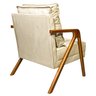 KIT 2 POLTRONAS DECORATIVAS SHINE CADEIRAS para SALA Escritório RECEPÇÃO CONSULTORIO MADEIRA MACIÇA - 4