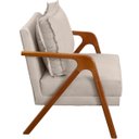 Ver imagem 3 de Kit 2 Poltronas Decorativa para Sala Recepção Escritório Consultório Shine Madeira Maciça Suede