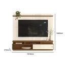 Ver imagem 5 de Estante Painel Home Suspenso para Tv 70" Morretes Off White/amêndoa- Mabe Magazine