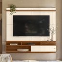 Ver imagem 1 de Estante Painel Home Suspenso para Tv 70" Morretes Off White/amêndoa- Mabe Magazine