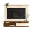 Ver imagem 2 de Estante Painel Home Suspenso para Tv 70" Morretes Off White/amêndoa- Mabe Magazine