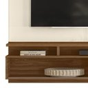 Ver imagem 4 de Estante Painel Home Suspenso para Tv 70" Morretes Off White/amêndoa- Mabe Magazine
