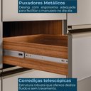 Ver mais imagens de Cozinha Modulada 8 Pecas 370 Cm Ripado Dp3702 Nogueira Nude Prime Demartez