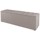 Ver imagem 4 de Kit Cabeceira E Baú Cama Box King 195Cm Suede Bege