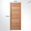 Ver imagem 2 de Folha de Porta Maciça em Eucalipto Acabamento Natural 210x70cm PM94 Talismã Cruzeiro Portas
