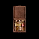 Ver imagem 1 de Kit Degustação Cachaças Harmonie Schnaps - 3 Miniaturas 50ml em Caixa de Madeira Nobre