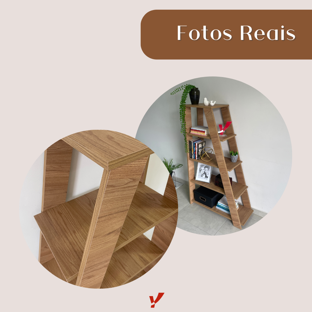 Estante Escada Multiuso para Livros 5 Prateleiras 134cmx82cm - 11