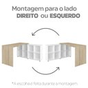 Ver imagem 5 de Escrivaninha Mesa Escritório Ergonômica e Atemporal em L com 8 Nichos para Armazenamento Nero