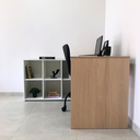 Ver imagem 7 de Escrivaninha Mesa Escritório Ergonômica e Atemporal em L com 8 Nichos para Armazenamento Nero