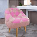 Ver imagem 1 de Poltrona Paloma Escritório Sala Pé Palito Suede Rosa Bebê e Suede Pink - Dominic Decor