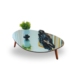 Mesa de Centro de Sala Espelhada Orgânica Paris - 1