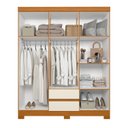 Ver imagem 5 de Guarda-Roupa 06 Portas e 02 Gavetas Olimpia Bege/Cinamomo/Off White